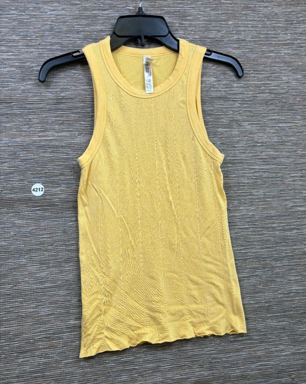 Free People So Soft Seamless Modal Tank Top Womens Size L-XL Yellow Boho